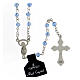 Rosary with light blue crystal beads of 4 mm s2