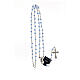 Rosary with light blue crystal beads of 4 mm s4