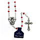 Rosary with red beads 4 mm s1