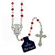 Rosary with red beads 4 mm s2