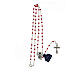 Rosary with red beads 4 mm s4
