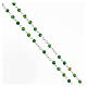 Metal rosary with green crystal beads of 4 mm s3