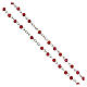Rosary with red crystal beads of 4 mm s3