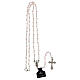 Rosary with crystal pink beads 4 mm s4