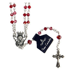 Rosary with 4mm crystal beads, double row