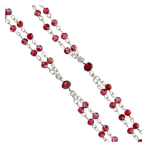 Rosary with 4mm crystal beads, double row 3