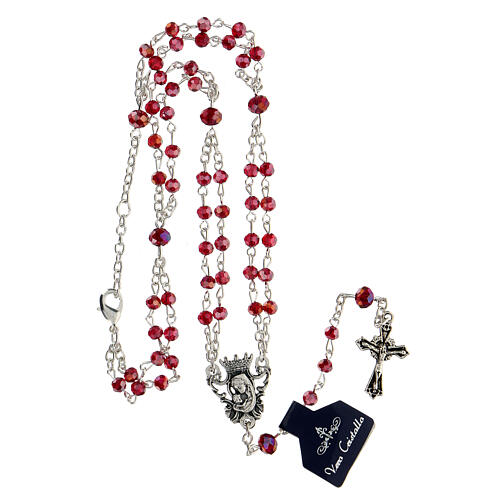 Rosary with 4mm crystal beads, double row 4