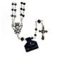 Double rosary with 4 mm black crystal beads s1