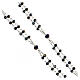Rosary with black crystal beads 4 mm double row s3