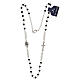 Rosary choker necklace of Saint Rita, black beads 3x4 mm s2
