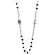 Rosary Necklace of St Rita with Red Beads 3x4 mm s3