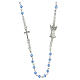 Rosary with real blue crystal beads 3x4 mm s3