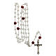 Rose rosary with imitation pearl 6 mm s4
