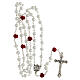 Rosary in imitation pearl 6 mm St. Rita s4