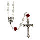 White rosary imitation pearl 6 mm Santa Rita s1