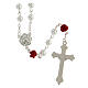 White rosary imitation pearl 6 mm Santa Rita s2