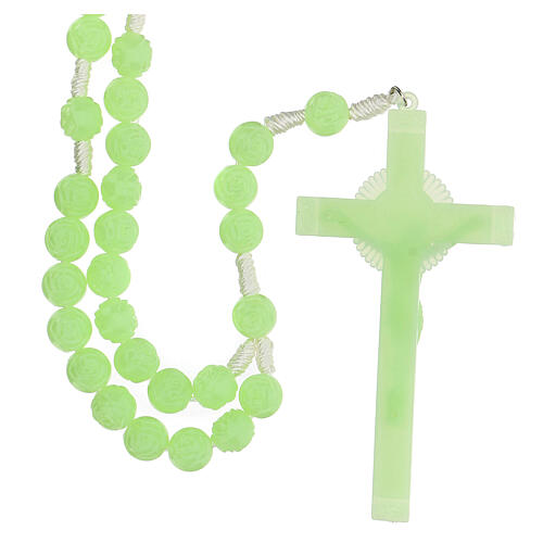 Rosary for wall with phosphorescent beads 16 mm 2