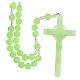 Rosary for wall with phosphorescent beads 16 mm s2