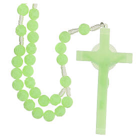 Wall rosary with phosphorescent rose beads 16 mm