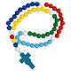 Rosary with multicolor wood beads 15 mm with booklet in Italian s4
