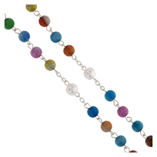 Multicolor rosary with acrylic beads 8 mm 3