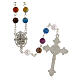 Multicolor rosary with acrylic beads 8 mm s2