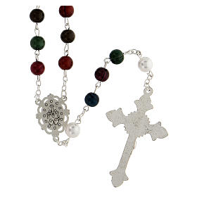 Rosary with multicolour acrylic beads 8mm