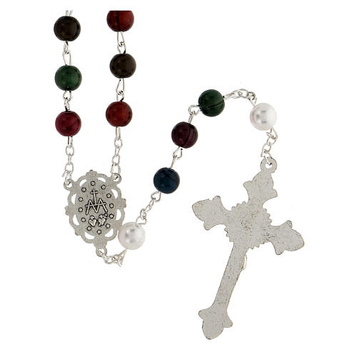 Rosary with multicolour acrylic beads 8mm 2