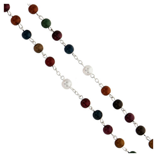 Rosary with multicolour acrylic beads 8mm 3