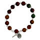 Rosary bracelet with acrylic multicolour beads 8 mm s2