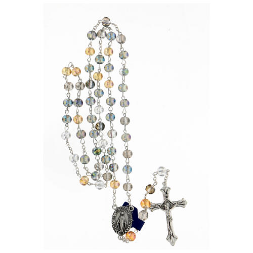 Rosary with multicolour crystal beads 8 mm 4