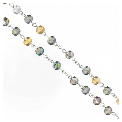 Chapelet grains cristal multicolore 8 mm 3
