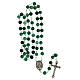 Rosary with green glass beads 8 mm s4