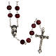 Rosary with amethyst glass beads 8 mm s1