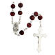 Rosary with amethyst glass beads 8 mm s2