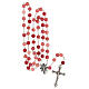 Rosary with pink glass beads 8 mm s4