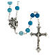 Rosary with light blue glass beads 8 mm s1