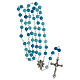 Rosary with light blue glass beads 8 mm s4