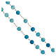 Glass rosary light blue beads 8 mm s3