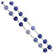Glass rosary dark blue beads 8 mm s3