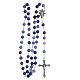 Glass rosary dark blue beads 8 mm s4