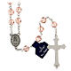 Glass rosary pink crystal beads 8 mm s2