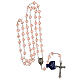 Glass rosary pink crystal beads 8 mm s4