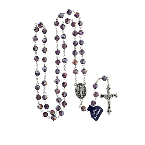 Rosary with amethyst crystal beads 8 mm 4