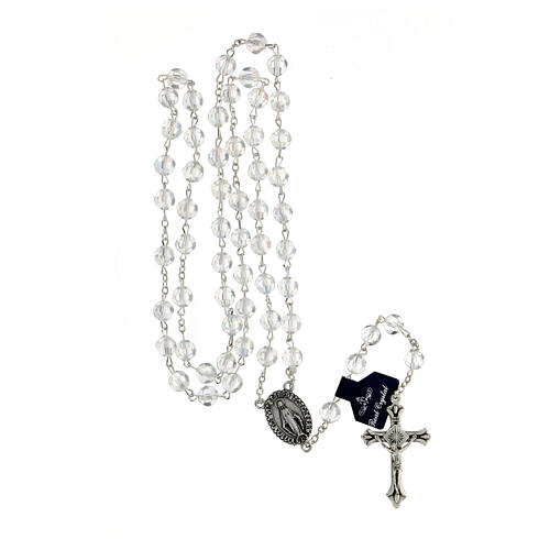 Rosary with transparent crystal beads 8 mm 4
