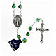 Rosary with green crystal beads 8 mm s1