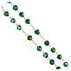 Rosary with green crystal beads 8 mm s3