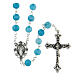 Rosary with light blue crystal beads 8 mm s1