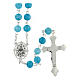 Rosary with light blue crystal beads 8 mm s2