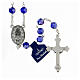 Rosary with dark blue crystal beads 8 mm s2